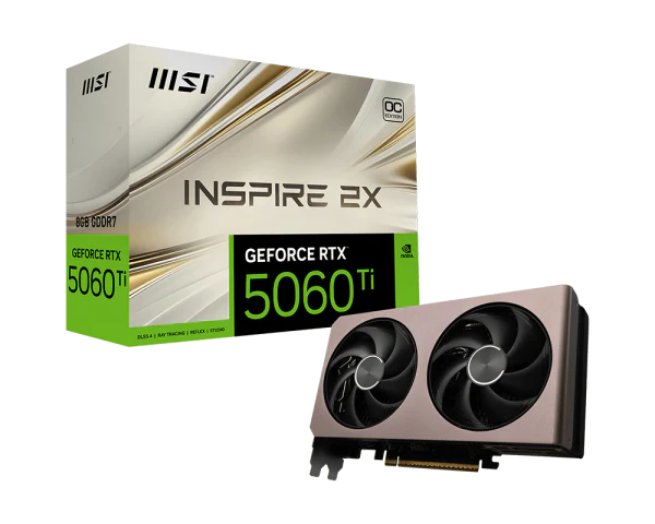 MSI GeForce RTX 5060 Ti 8G INSPIRE 2X OC Graphics Card