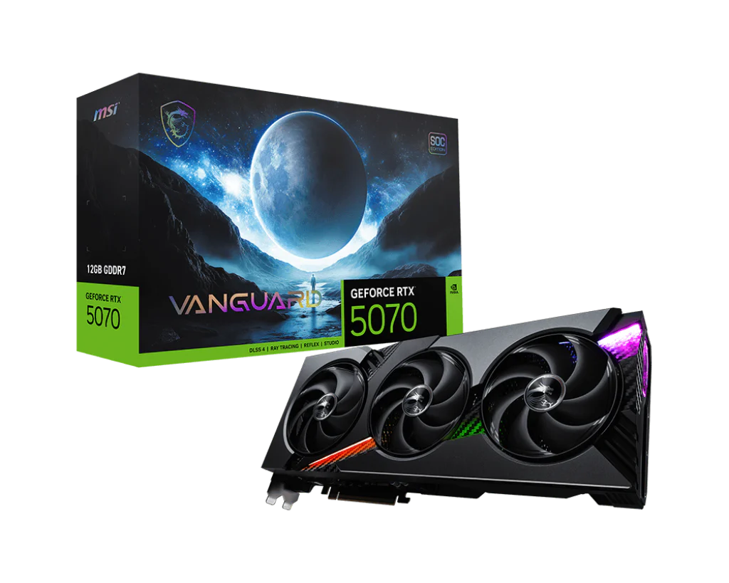 MSI GeForce RTX 5070 12G GDDR7 VANGUARD SOC Graphics Card - Image 2