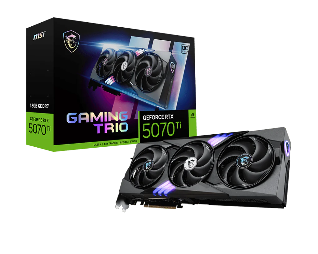 MSI GeForce RTX 5070 Ti 16G GDDR7 Gaming Trio OC Plus Graphics Card
