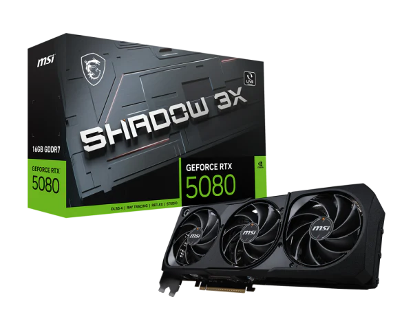 MSI GeForce RTX 5080 16G SHADOW 3X GDDR7 Graphics Card - Image 2