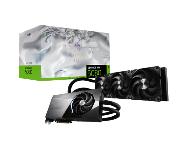 MSI GeForce RTX 5080 16G SUPRIM LIQUID SOC GDDR7 Graphics Card