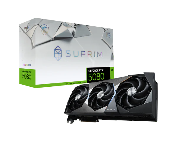 MSI GeForce RTX 5080 16G SUPRIM SOC GDDR7 Graphics Card - Image 2