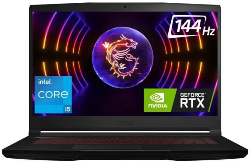 MSI GF63 Gaming Laptop Intel Core i5-12450H processor, NVIDIA GeForce RTX 2050, 8x2GB, 512GB SSD, 15.6" FHD, GF63 12UCX-265IN