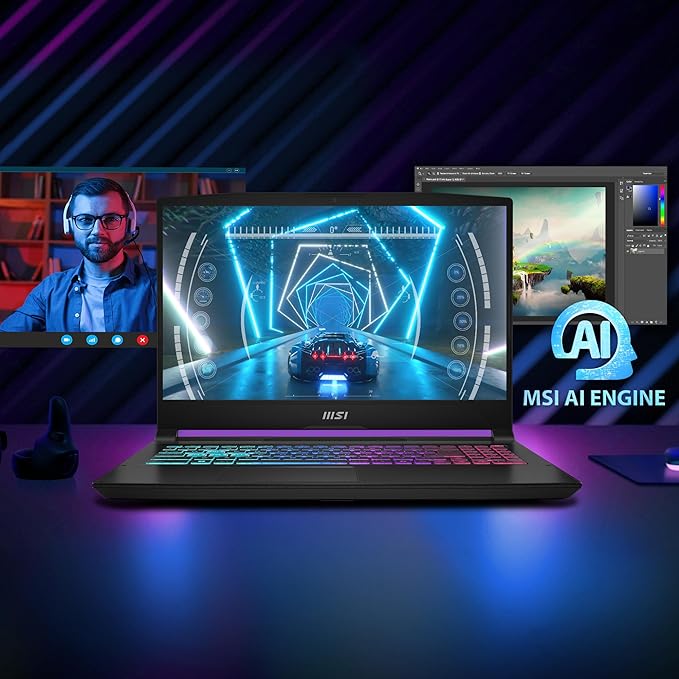 MSI Katana A15 AI Gaming Laptop AMD Ryzen 7 8845Hs processor, RTX 4050-6GB, 16GB, 512GB SSD, 15.6" FHD, B8VE-418IN - Image 6
