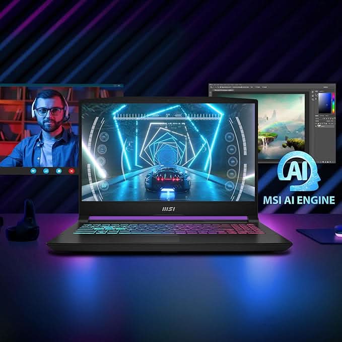 MSI Katana A15 AI Gaming Laptop Ryzen 7 8845HS Processor, RTX 4060, 8x2GB, 512GB SSD, 15.6" FHD, A15 AI B8VF-441IN - Image 3