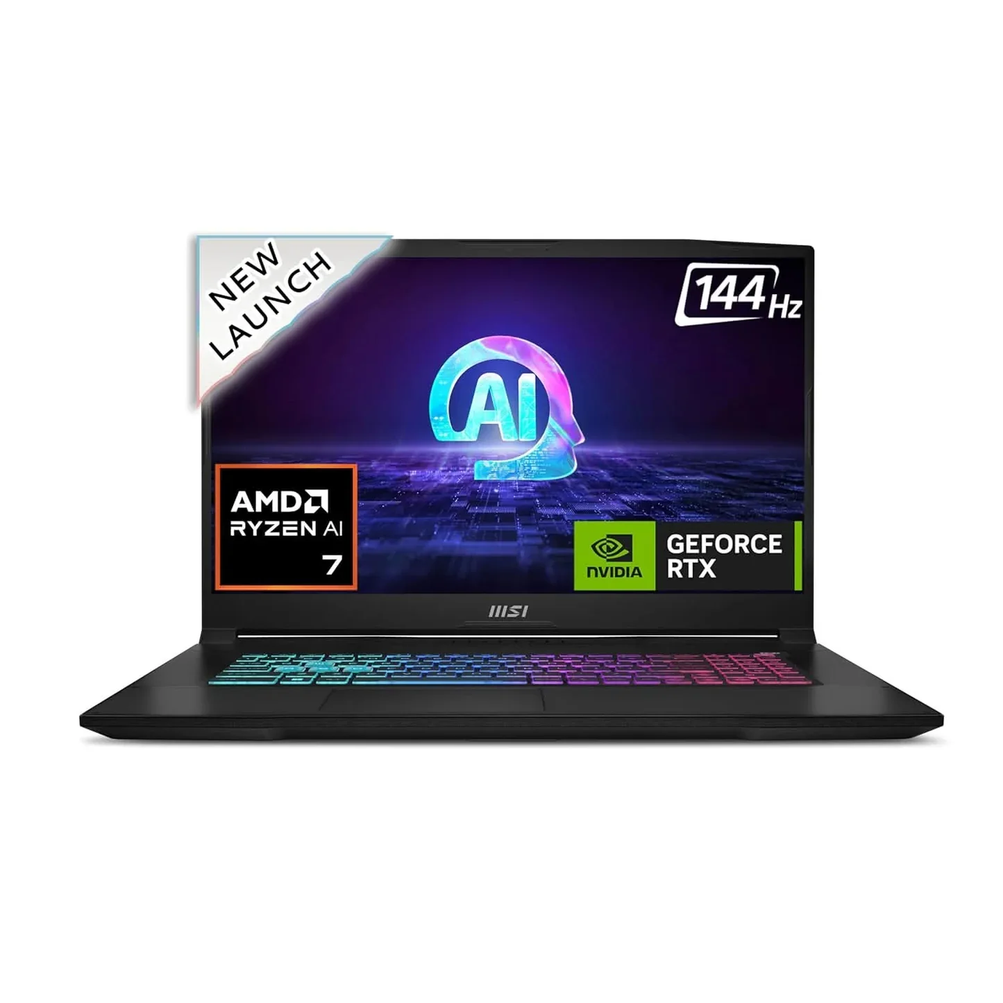 MSI Katana A17 AI Gaming Laptop AMD Ryzen 7 8845HS Processor, NVIDIA GeForce RTX 4060, 8GB, 1TB SSD, 17.3" FHD, A17 AI B8VF-845IN