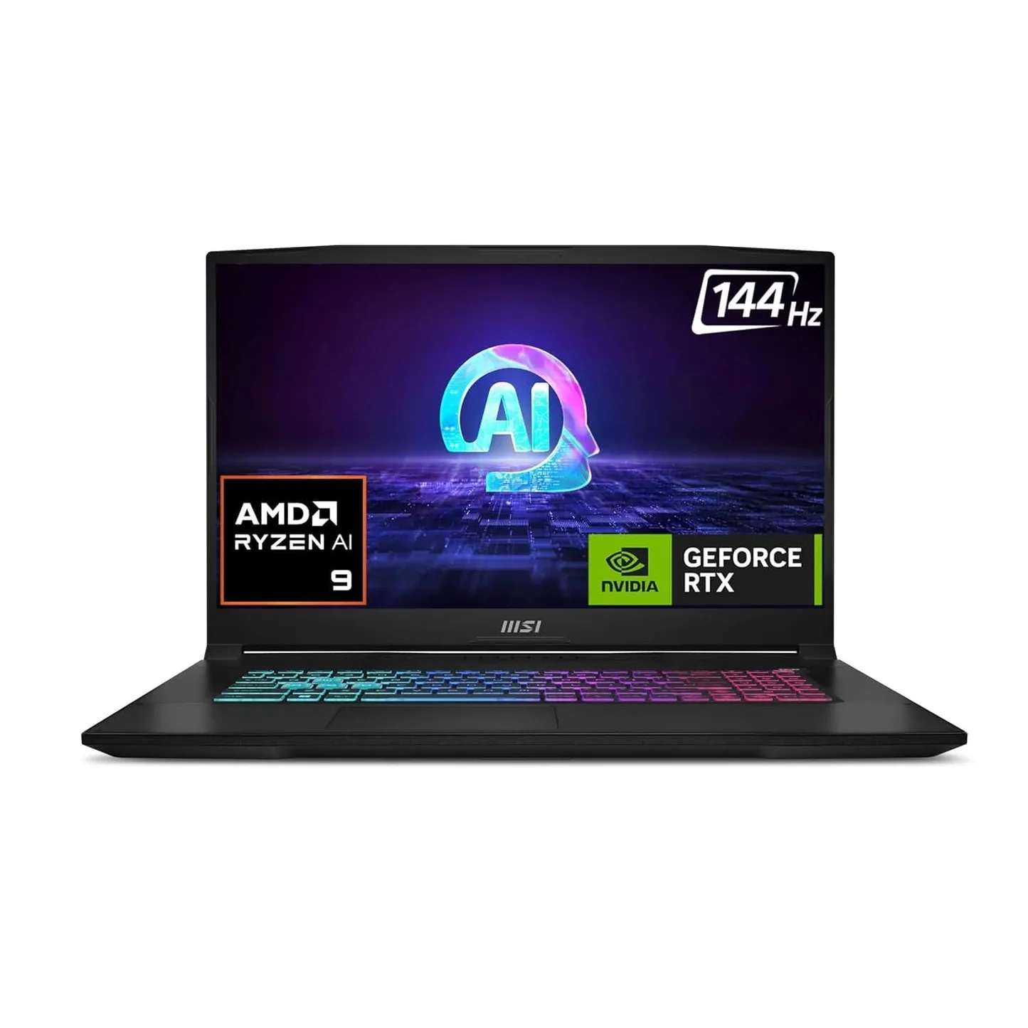 MSI Katana A17 AI Gaming Laptop AMD Ryzen 9 Octa Core 8945HS Processor, NVIDIA GeForce RTX 4070, 8x2GB, 1TB SSD, 17.3" FHD, A17 AI B8VG-868IN