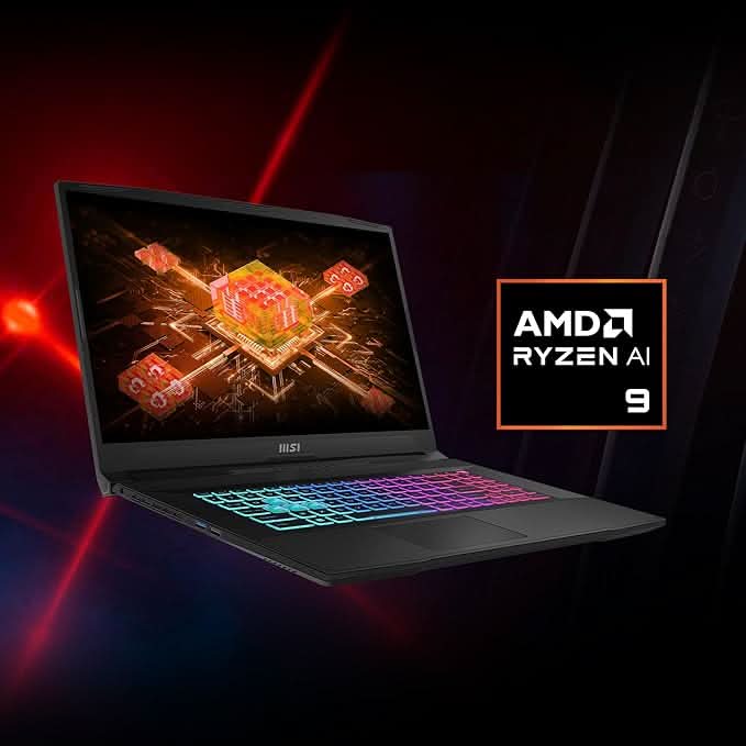 MSI Katana A17 AI Gaming Laptop AMD Ryzen 9 Octa Core 8945HS Processor, NVIDIA GeForce RTX 4070, 8x2GB, 1TB SSD, 17.3" FHD, A17 AI B8VG-868IN - Image 3