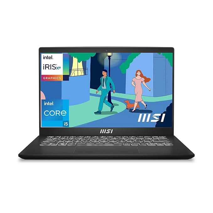 MSI Modern 14 Gaming Laptop Intel Core i5-1235U processor, Iris Xe Graphics, 8GB, 512GB SSD, 14" FHD, 14 C12MO-1249IN