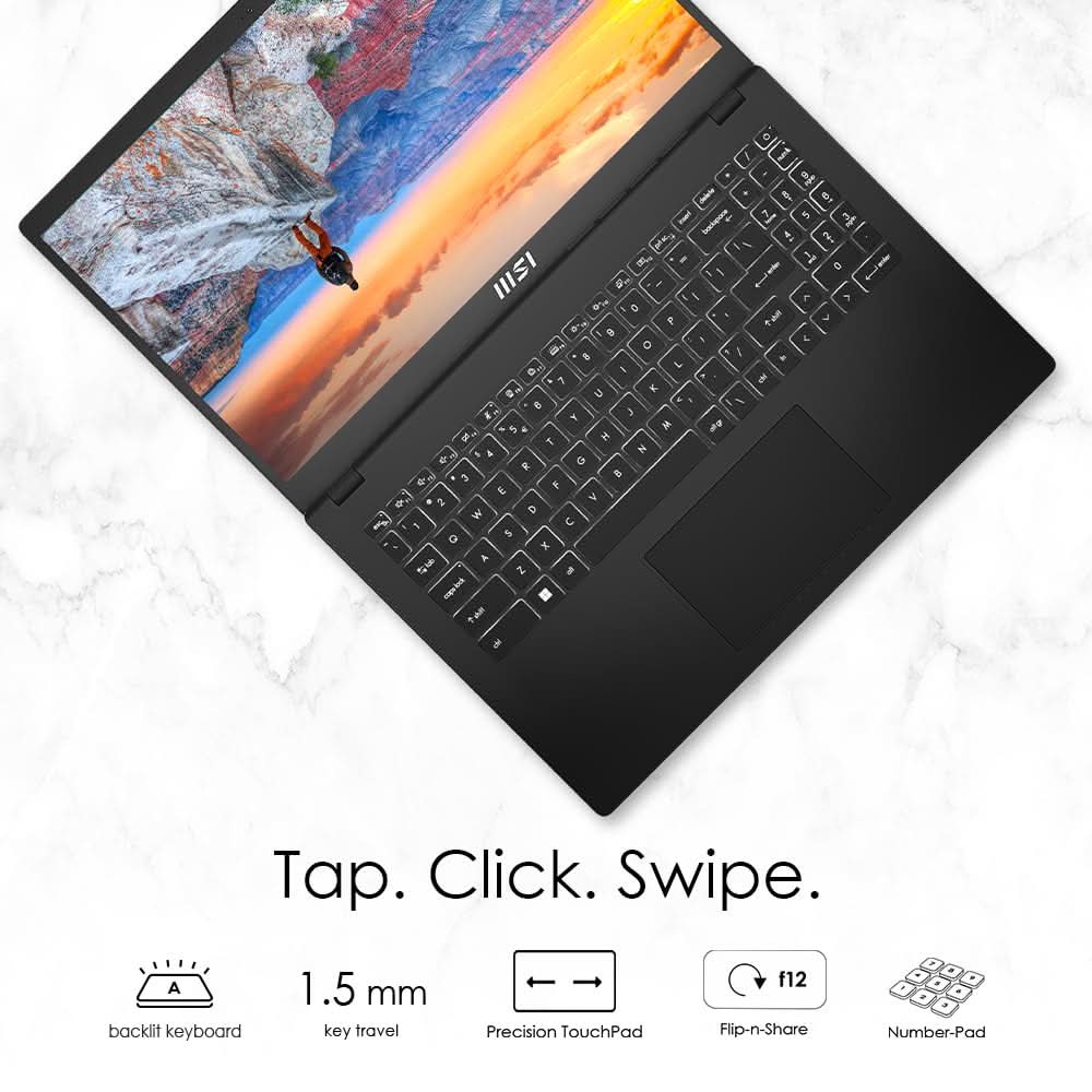 MSI Modern 15 Gaming Laptop Ryzen 7 7730U processor, AMD Radeon Graphics, 16GB, 512GB SSD, 15.6" FHD, 15 B7M-479IN - Image 3