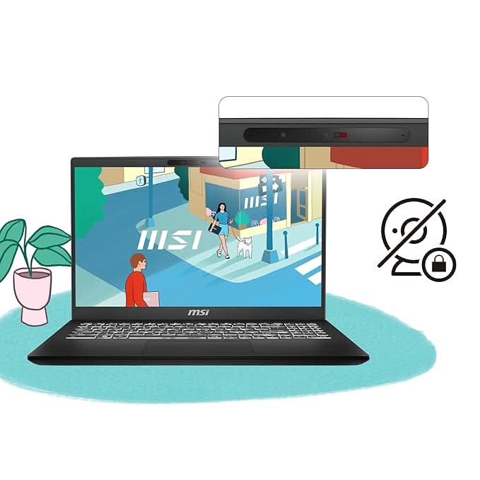 MSI Modern 15 H Gaming Laptop Intel Core i7-13700H processor, Iris Xe Graphics, 8x2GB, 1TB SSD, 15.6" FHD, 15 H C13M-217IN - Image 2