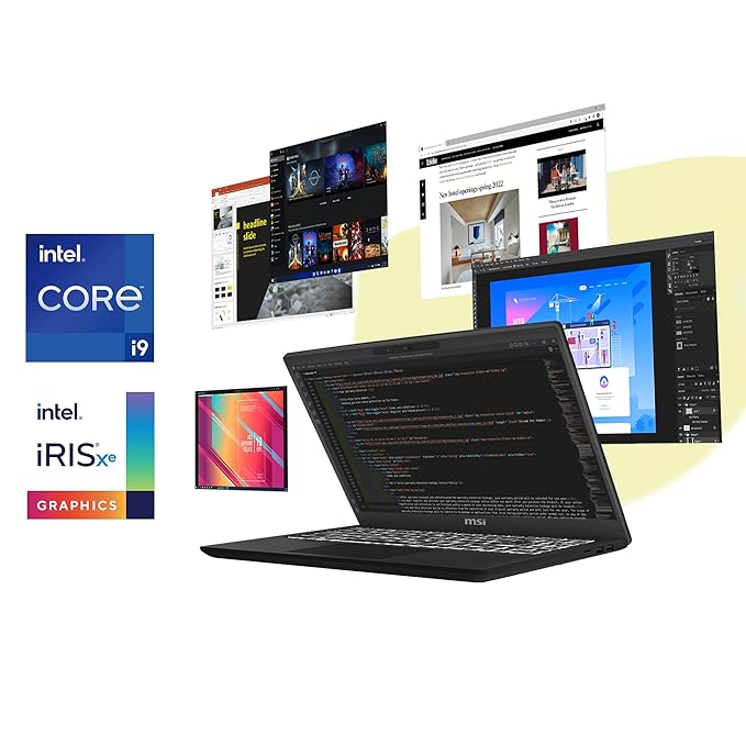 MSI Modern 15H Gaming Laptop Intel Core i9-13900H processor, Iris Xe Graphics, 8x2GB, 1TB SSD, 15.6" FHD, 15 H C13M-079IN - Image 3