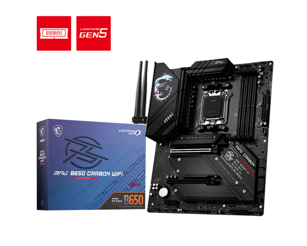 MSI MPG B650 CARBON WIFI DDR5 Ryzen 8000/7000 Series Motherboard