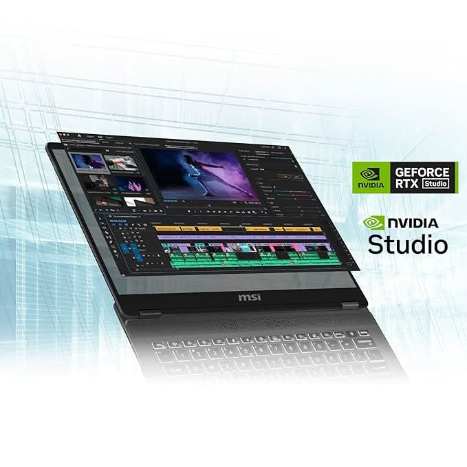 MSI Prestige 14 AI Studio Gaming Laptop Intel Core Ultra 7 155H Processor, NVIDIA GeForce RTX 3050, 16x2GB, 1TB SSD, 14" FHD+, 14 AI Studio C1UDXG-030IN - Image 2