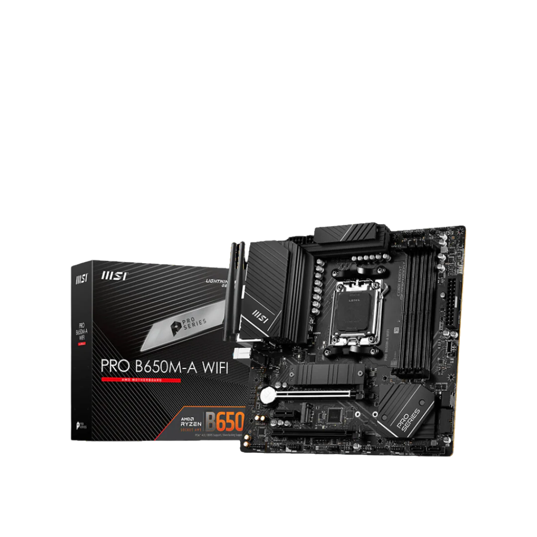 MSI PRO B650M-A WIFI DDR5 AM5 Motherboard with 2.5G LAN & Wi-Fi 6E