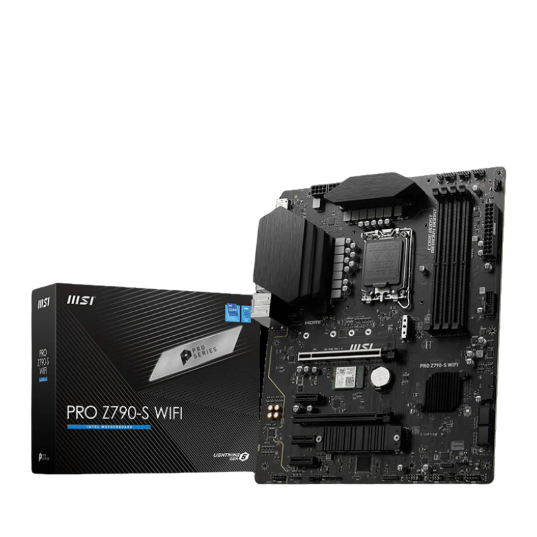 MSI PRO Z790-S WIFI ATX Motherboard - INTEL Z790, LGA 1700, DDR5 6600+(OC), PCIe 5.0, Wi-Fi 6E, Bluetooth 5.3