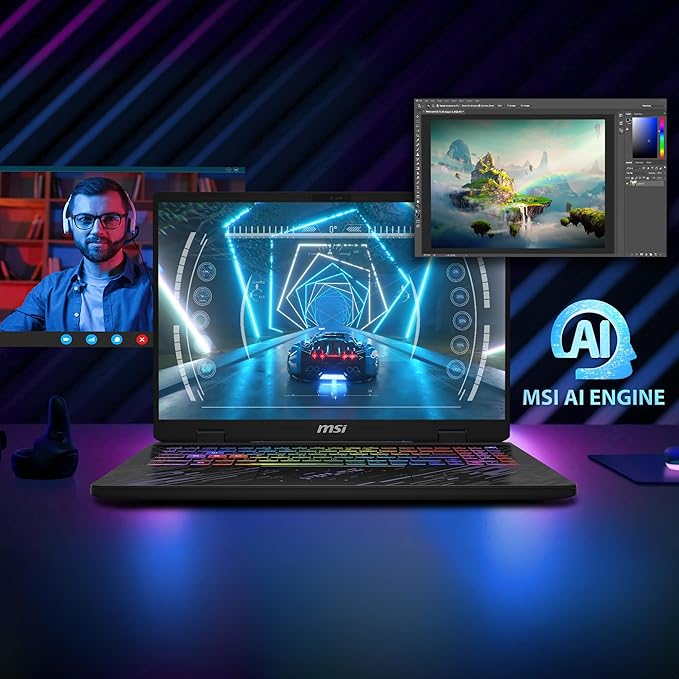 MSI Pulse 16 AI Gaming Laptop Intel Core Ultra 7 processor, RTX 4060-8GB, 16GB, 1TB SSD, 16.1" QHD+ 240Hz, C1VFKG-030IN - Image 6