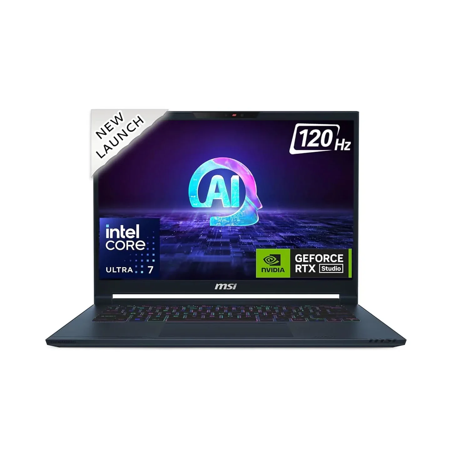MSI Stealth 14 AI Studio Gaming Laptop Intel Core Ultra 7-155H Processor, NVIDIA GeForce RTX 4070, 16x2GB, 1TB SSD, 14" 2.8K, 14 AI Studio A1VGG-054IN