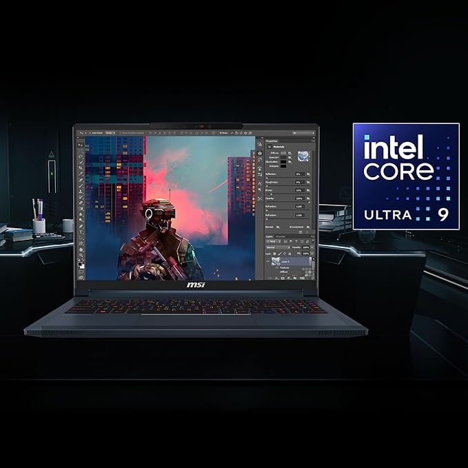 MSI Stealth 16 AI Studio Gaming Laptop Intel 1st Gen. Ultra 9, RTX 4070-8GB, 32GB, 2TB SSD, 16.1" QHD+ 240Hz, A1VGG-057IN - Image 5