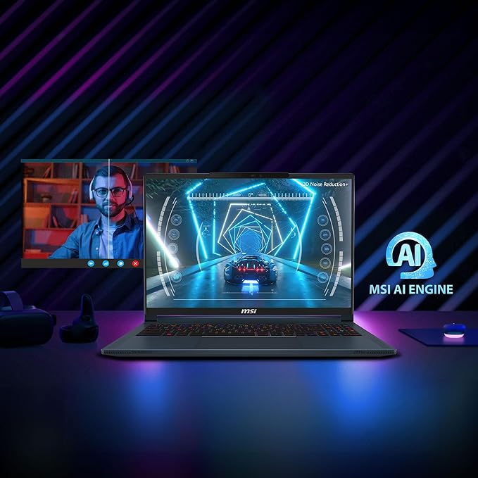 MSI Stealth 16 AI Studio Gaming Laptop Intel 1st Gen. Ultra 9, RTX 4070-8GB, 32GB, 2TB SSD, 16.1" QHD+ 240Hz, A1VGG-057IN - Image 6