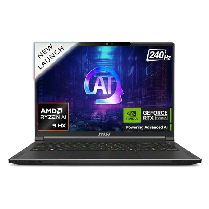 MSI Stealth A16 AI+ Gaming Laptop AMD Ryzen AI 9 365 Processor, NVIDIA GeForce RTX 4070, 32GB, 1TB SSD, 16" QHD+, A16 AI+ A3HVGG-074IN