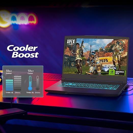 MSI Thin 15 Gaming Laptop Intel 12th Gen Core i7-12650H processor, RTX 2050-4GB, 16GB, 1TB SSD, 15.6" FHD, B12UCX-1693IN - Image 6