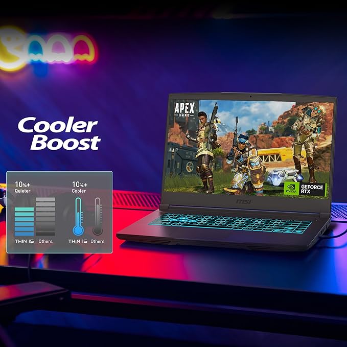 MSI Thin 15 Gaming Laptop Intel 13th Gen Core i5-13420H processor, RTX 4050-6GB, 16GB, 1TB SSD, 15.6" FHD, B13VE-1802IN - Image 6