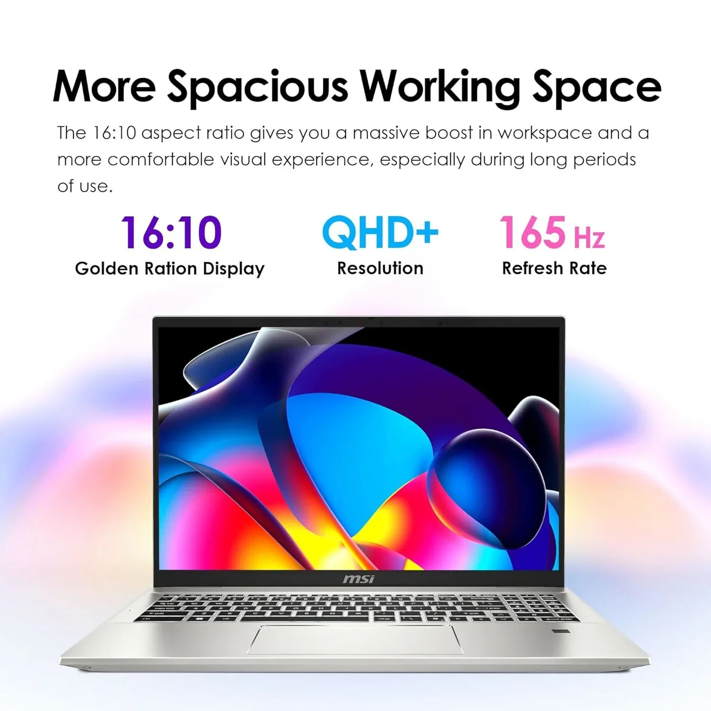 MSI Venture A16 AI+ Gaming Laptop Ryzen AI 7 350 processor, AMD Radeon Graphics, 8x2GB, 1TB SSD, 16" 2K OLED, A16 AI+ A3HMG-037IN - Image 2