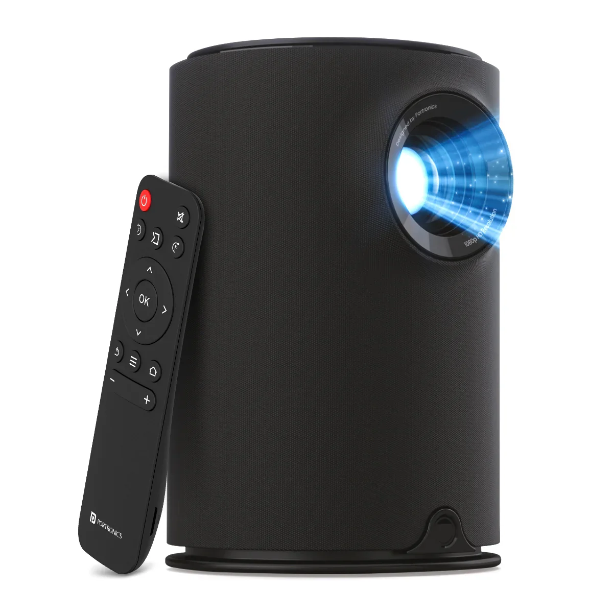 PORTRONICS Beem 410 Android 9.0 Smart LED Projector | 1080p HD Resolution | 3600 Lumens | up to 200" Display