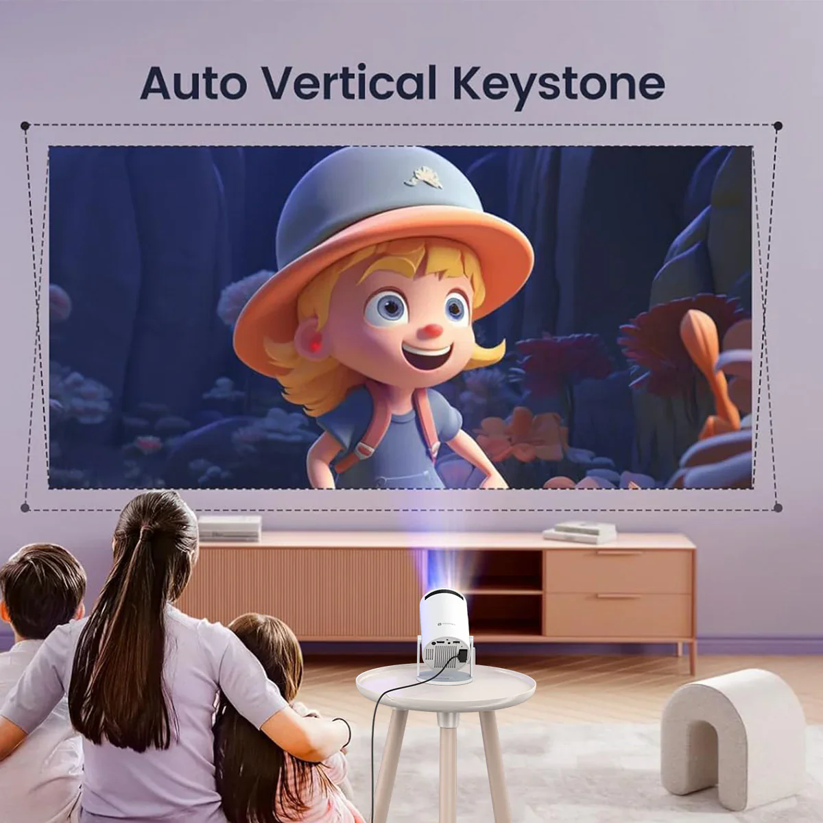 PORTRONICS Beem 440 Smart Android Projector | Smart LED Projector | 720p HD Resolution | Rotatable Design | 2000 Lumens - Image 6