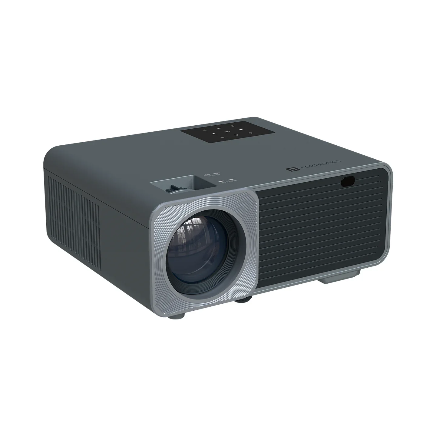 PORTRONICS Beem 450 4000 Lumens Brightness Smart LED Projector | Pre-installed Streaming Apps | 1080p Full HD | 4000 Lumens | 150” Max Display