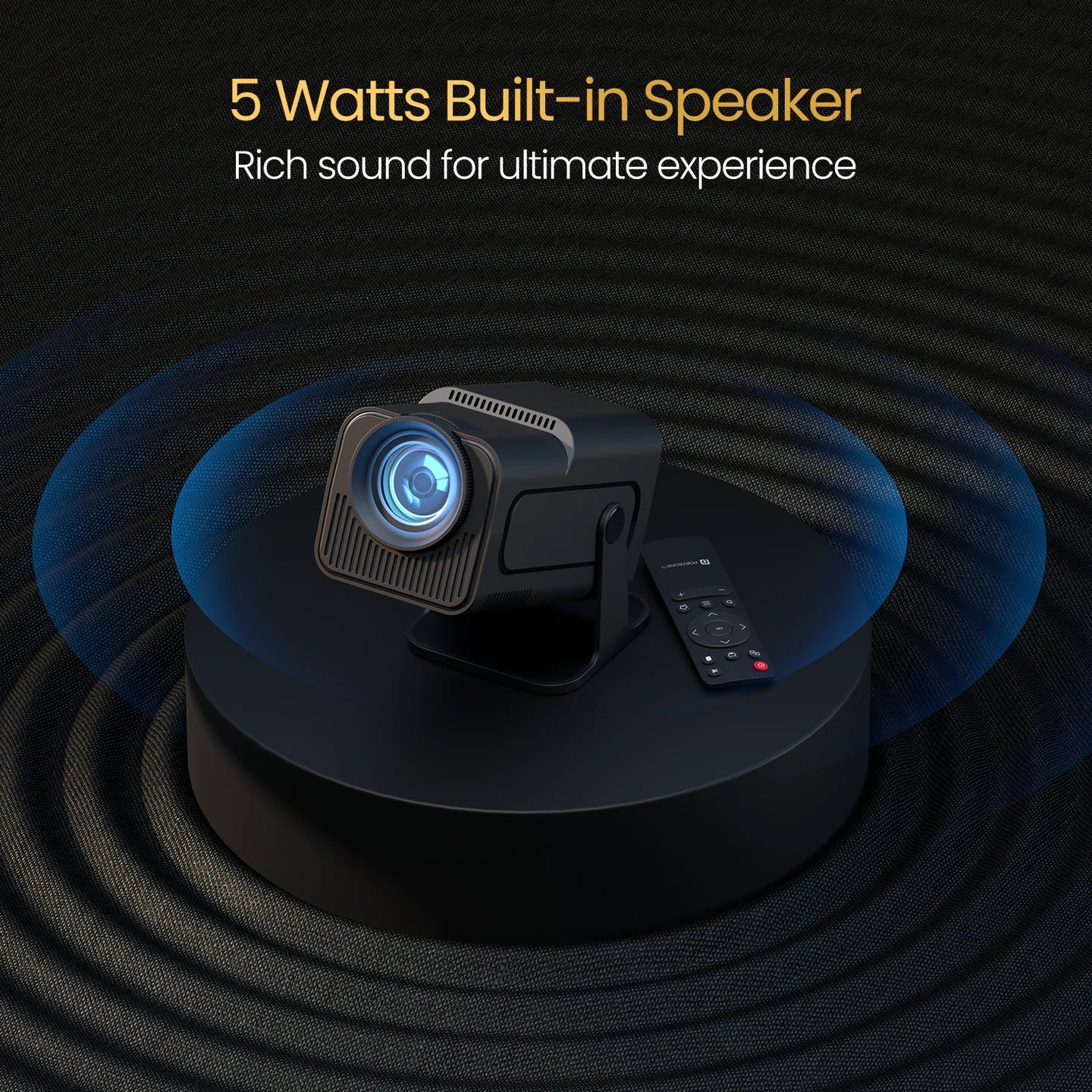 PORTRONICS Beem 470 Smart LED Projector | Streaming Apps | 1080p Full HD | 4500 Lumens | Angle Adjustable - Image 4