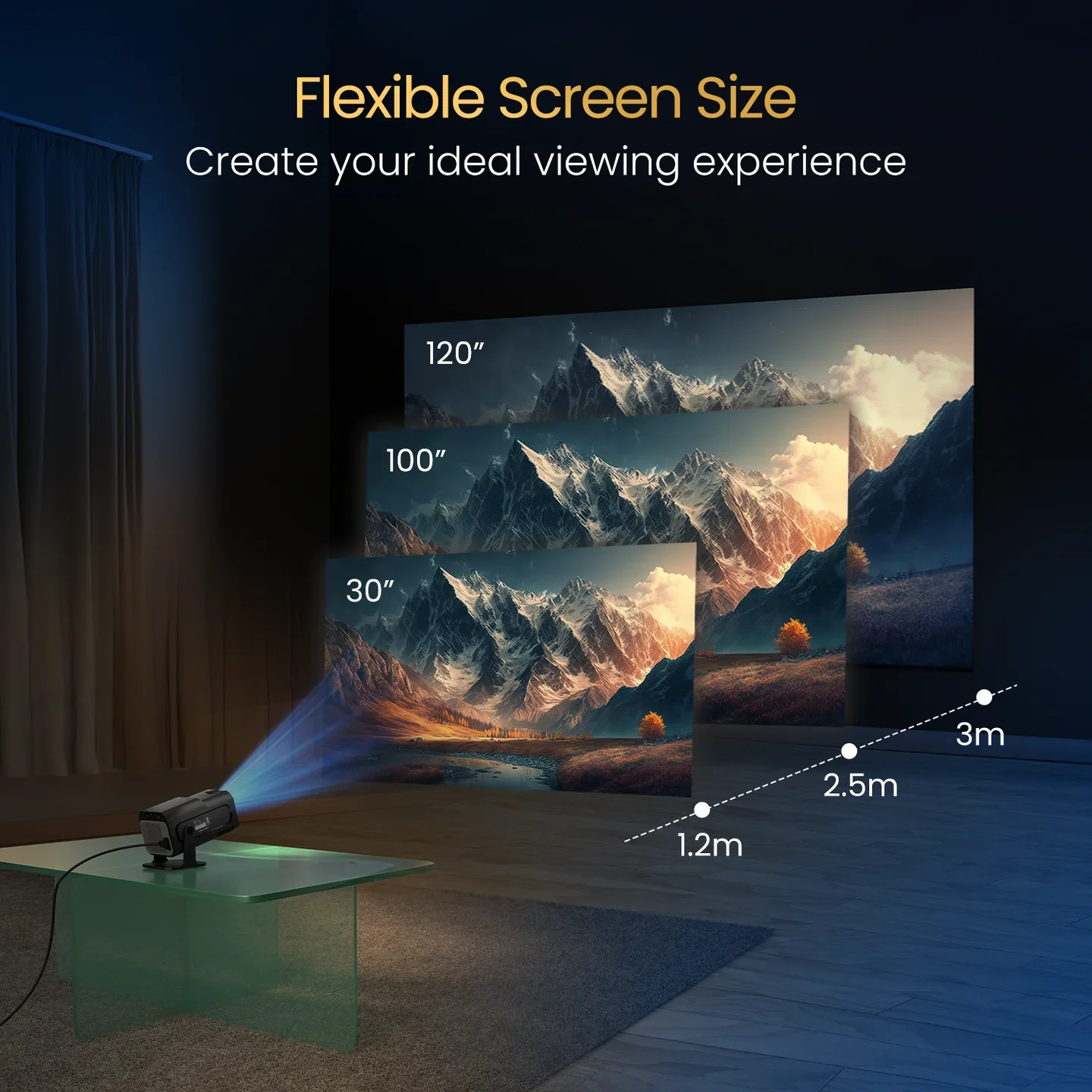 PORTRONICS Beem 470 Smart LED Projector | Streaming Apps | 1080p Full HD | 4500 Lumens | Angle Adjustable - Image 7