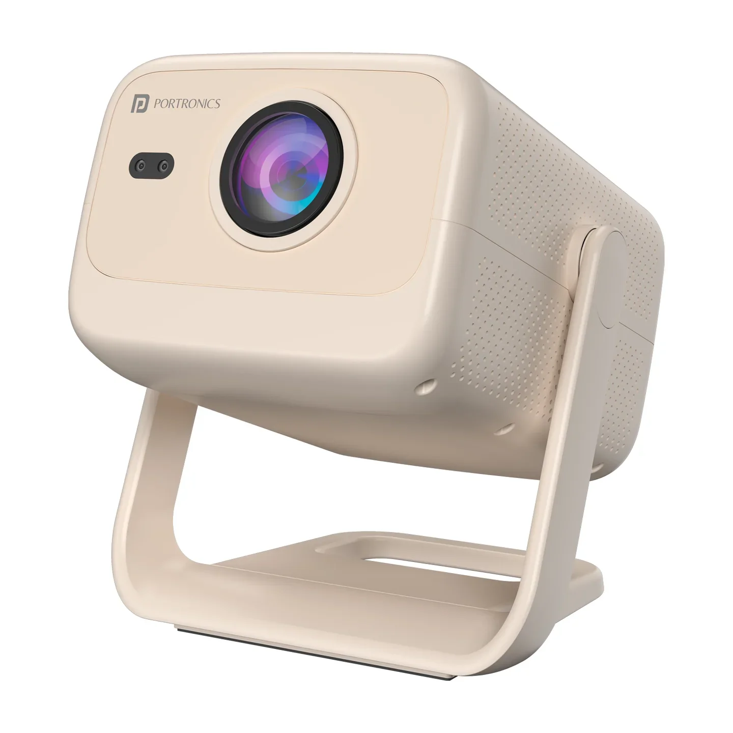 PORTRONICS Beem 480 5100 Lumens Smart LED Projector | Streaming Apps | Angle Adjustable | 1080p Full HD | 5100 Lumens