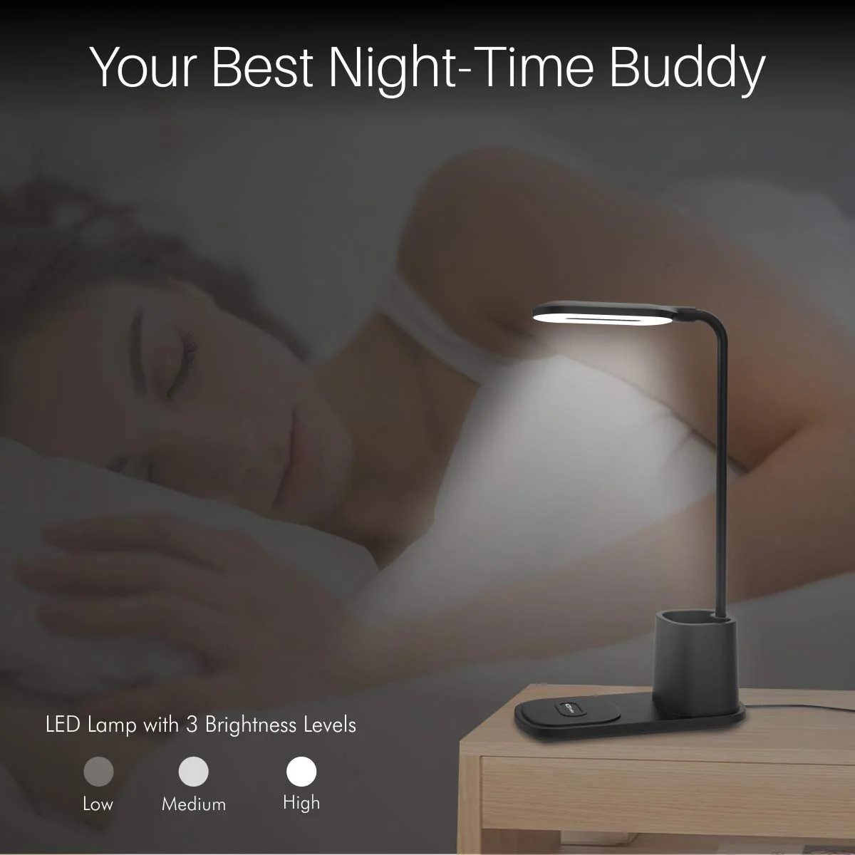 PORTRONICS Brillo II Lamp With Wireless Charging - Image 4