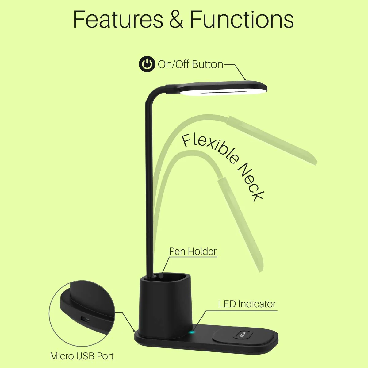 PORTRONICS Brillo II Lamp With Wireless Charging - Image 6