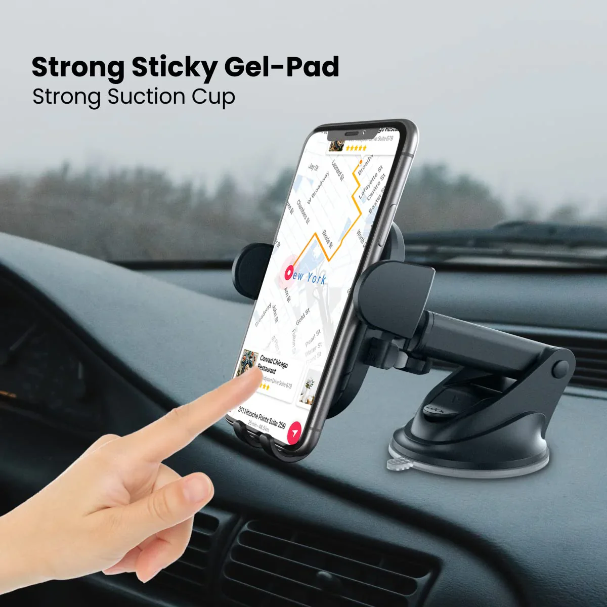 PORTRONICS Clamp M2 Mobile Phone Holder | Adjustable Height | 360° Rotation | Suction Cup Mount | 180° Pivot - Image 8