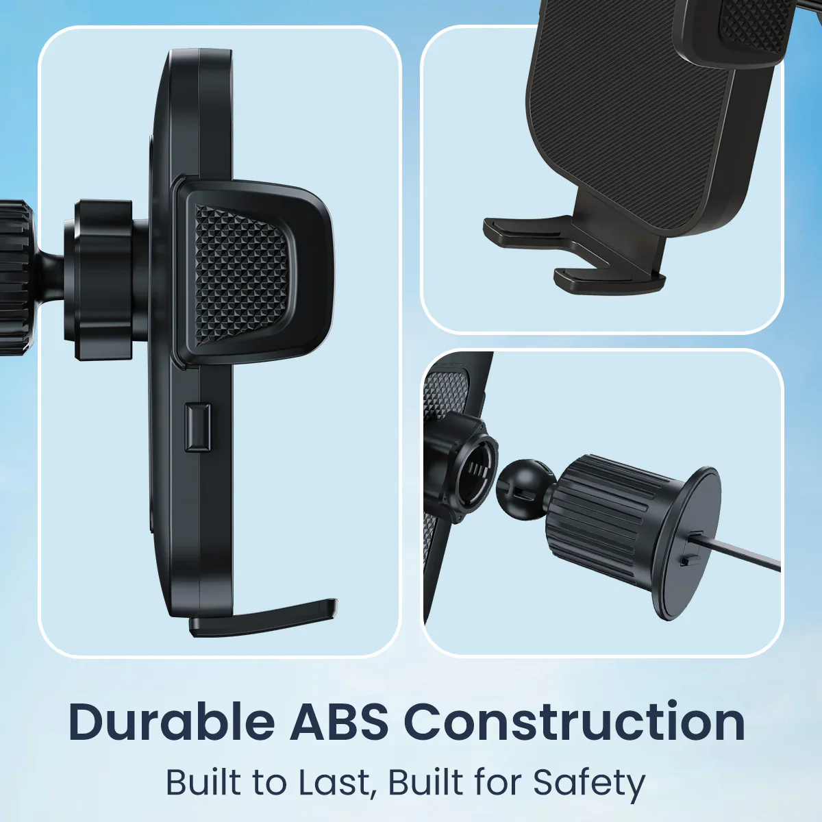 PORTRONICS Clamp Y Mobile Phone Holder | 360° Rotation | For Most Cars | AC Vent Mount | One-Click Operation - Image 6
