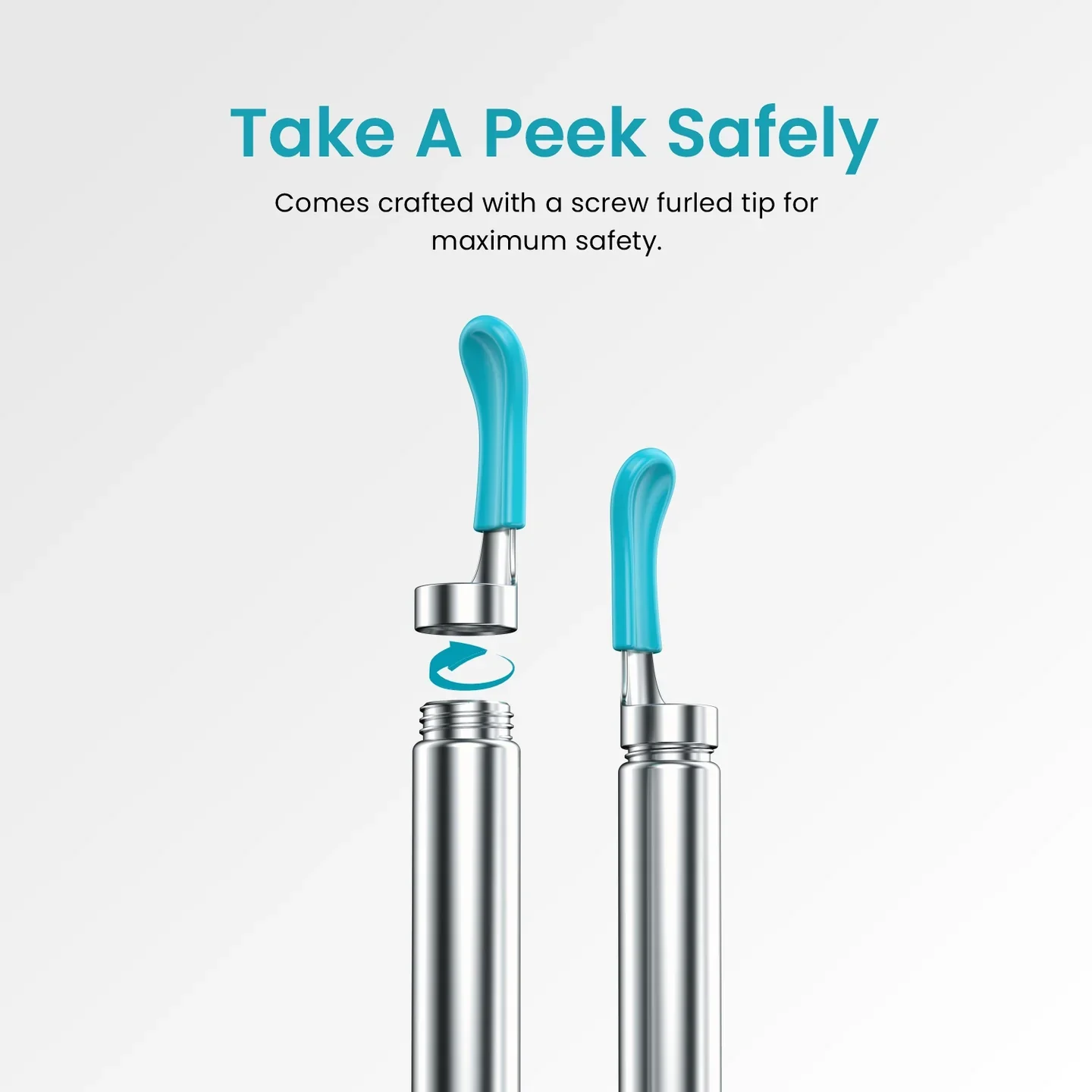 PORTRONICS Cleansify Ear Cleaner Stick | 180mAH Battery | Lightweight | LED Light | 1080p camera - Image 4
