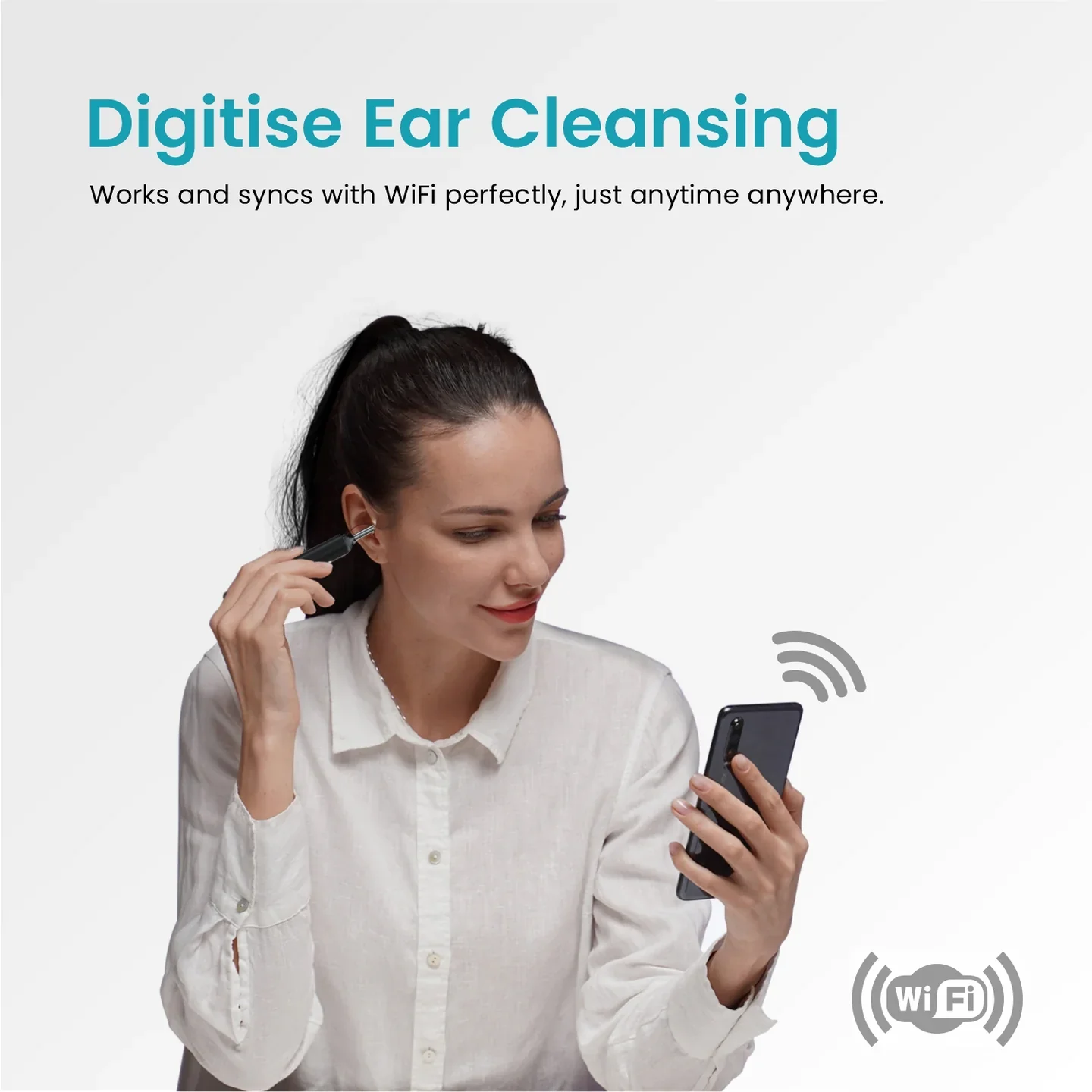 PORTRONICS Cleansify Ear Cleaner Stick | 180mAH Battery | Lightweight | LED Light | 1080p camera - Image 6