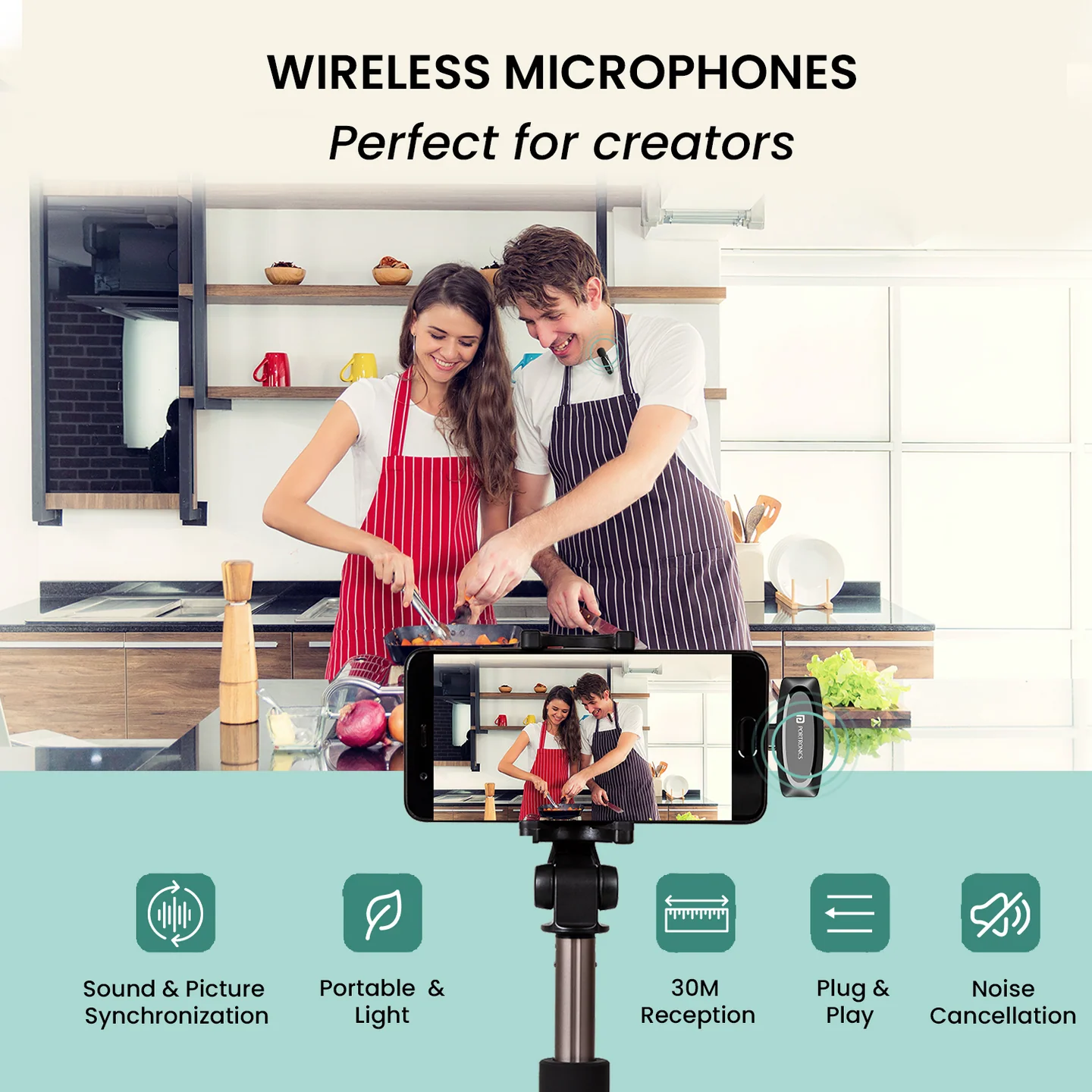 Portronics Dash 7 Type C Lapel Wireless Mic | Plug & Play | Noise Cancellation | Portable & Light - Image 28
