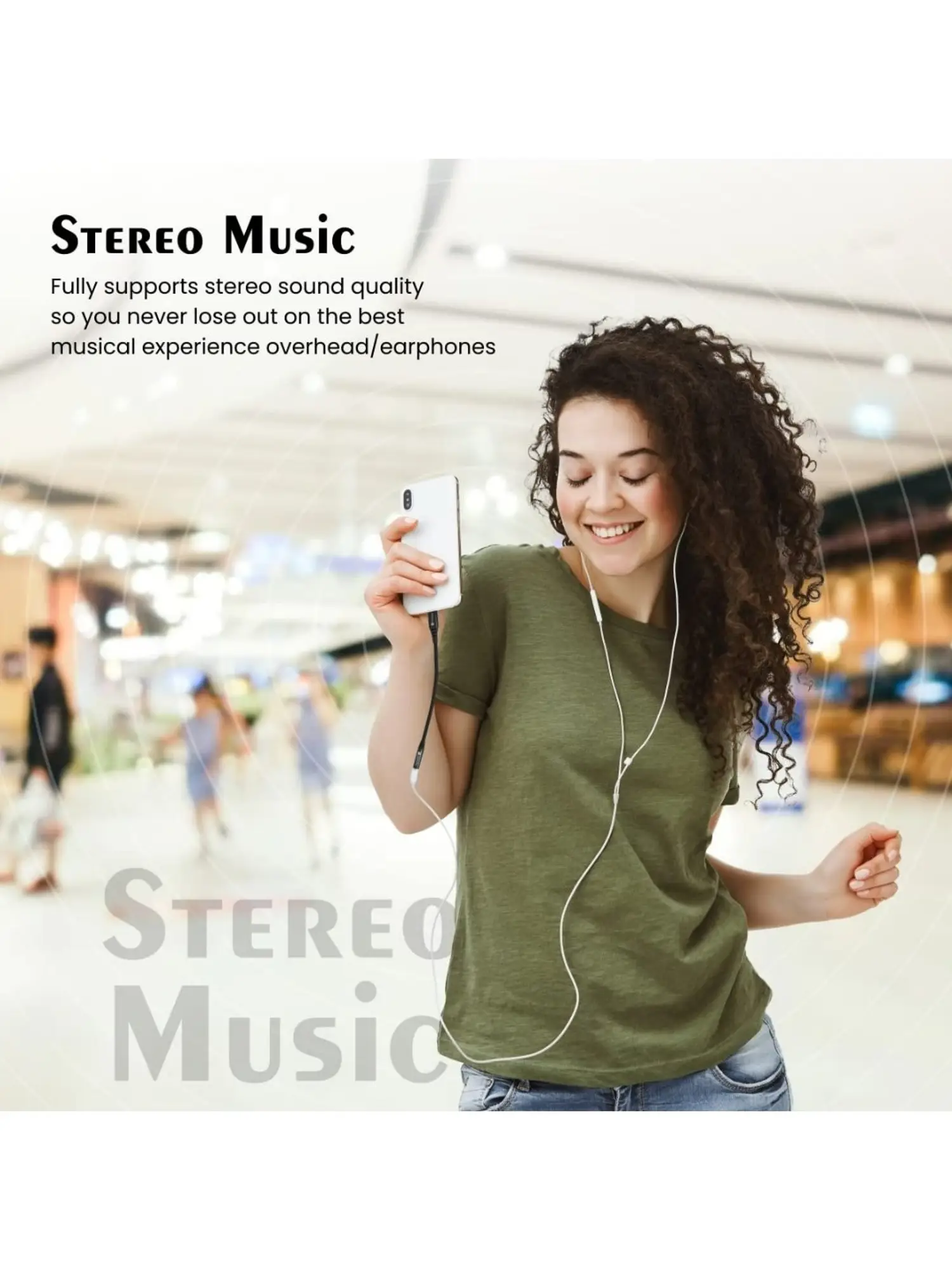PORTRONICS ikonnect 3 8 Pin to 3.5mm Aux Connector | Durable | Stereo Surround | pair to Go | DAC Chip - Image 4