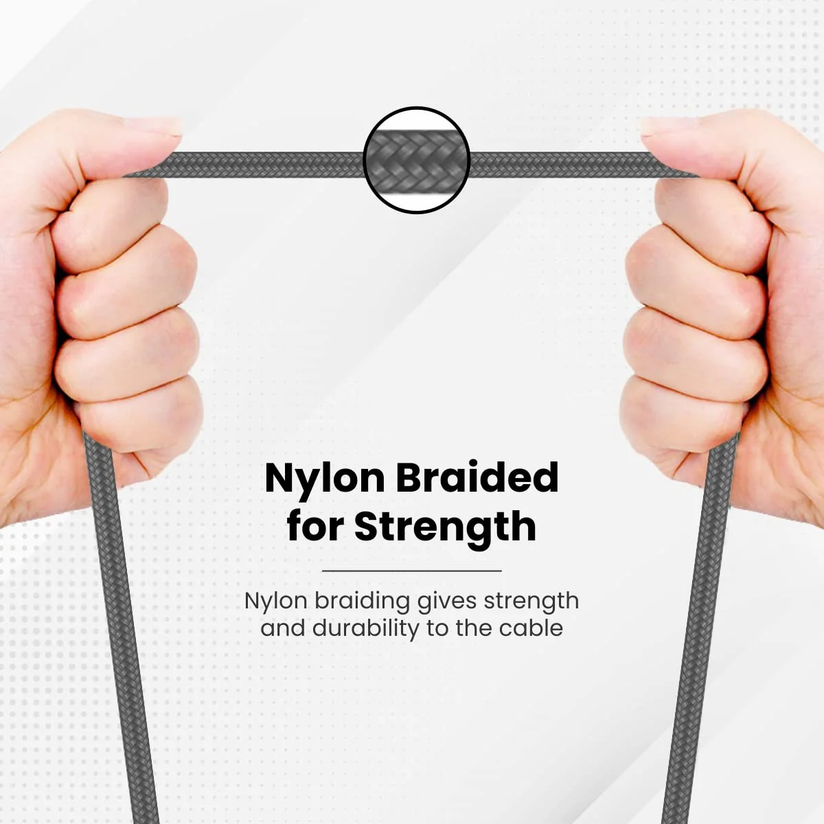 PORTRONICS Konnect Aux 8 High Quality Male to Female Aux Cable | nylon Braided | Universal Compatible | No Tangle | Metal Heads - Image 4