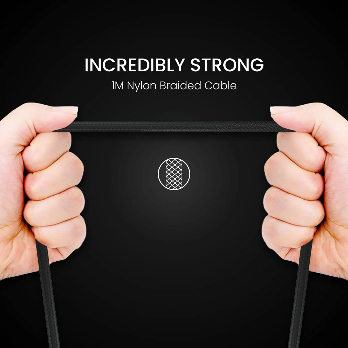 PORTRONICS Konnect B Plus 8 Pin USB Cable | Nylon Braided 8 Pin USB Cable With Metal Heads - Image 2