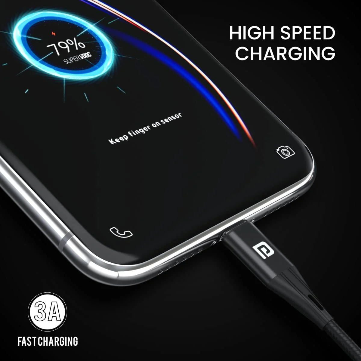 PORTRONICS Konnect B Plus 8 Pin USB Cable | Nylon Braided 8 Pin USB Cable With Metal Heads - Image 5