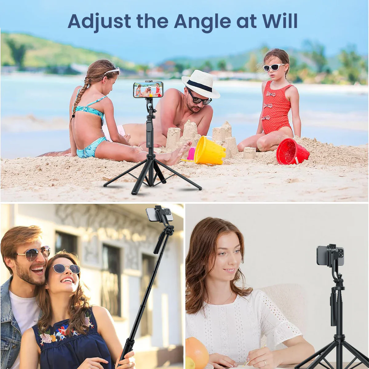 PORTRONICS Lumistick 2 Smart Selfie Stick with Adjustable 4 Legs | Bluetooth Remote Control | 360° Angular Adjustment - Image 9