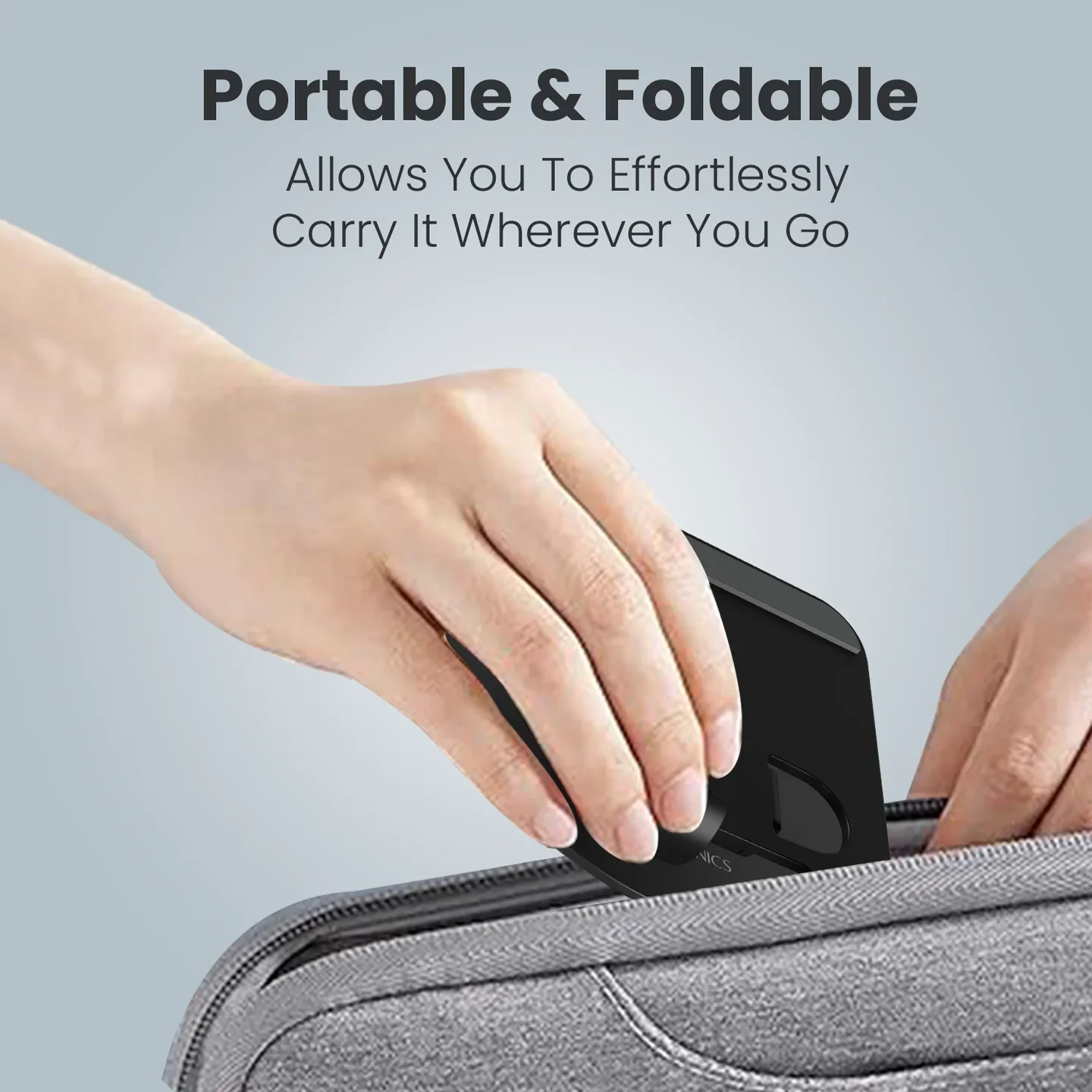PORTRONICS Mobot 4 360*Degree Universal Mobile Holder | 2 Way Adjustable | 4-6.5 Inch Compatible Device | Aluminium Body| Portable & Foldable - Image 7
