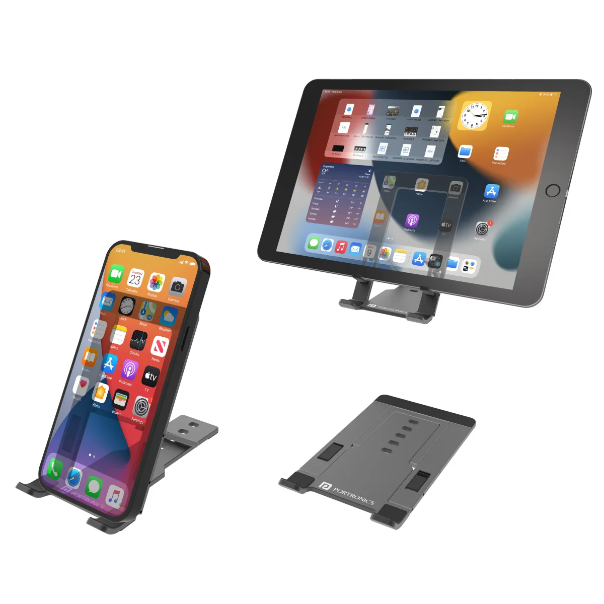 PORTRONICS Modesk One Universal Mobile & Tablet Holder | Flexible Design | Smartphone&Tablet Compatible | Multiple Design | Ergonimic Design - Image 2