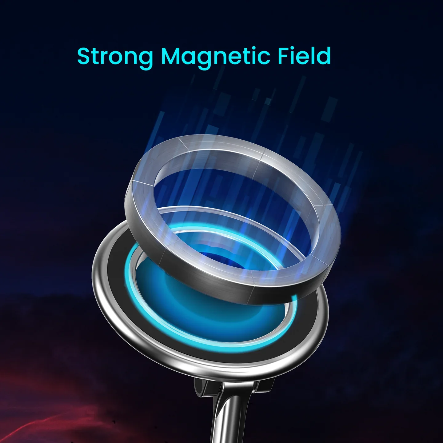 PORTRONICS Mogun 3 Premium 360 Rotation Magnetic Mobile Holder | Easy Installation | Uninterrupted Air Flow | Wide Compatibility | Strong Magnet - Image 2
