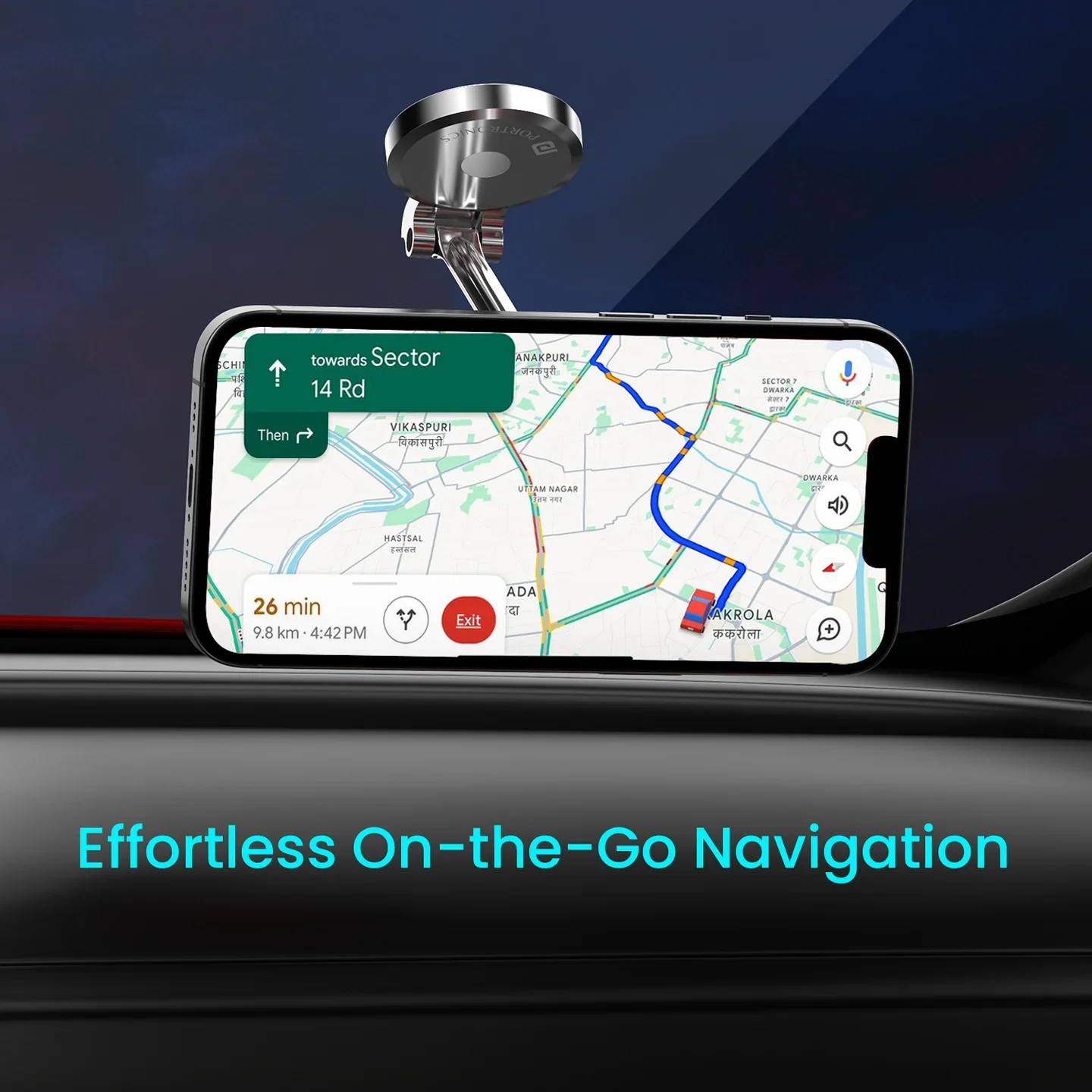 PORTRONICS Mogun 3 Premium 360 Rotation Magnetic Mobile Holder | Easy Installation | Uninterrupted Air Flow | Wide Compatibility | Strong Magnet - Image 9
